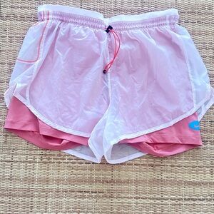 Nike Women's Athletic Shorts in Pink and Orange